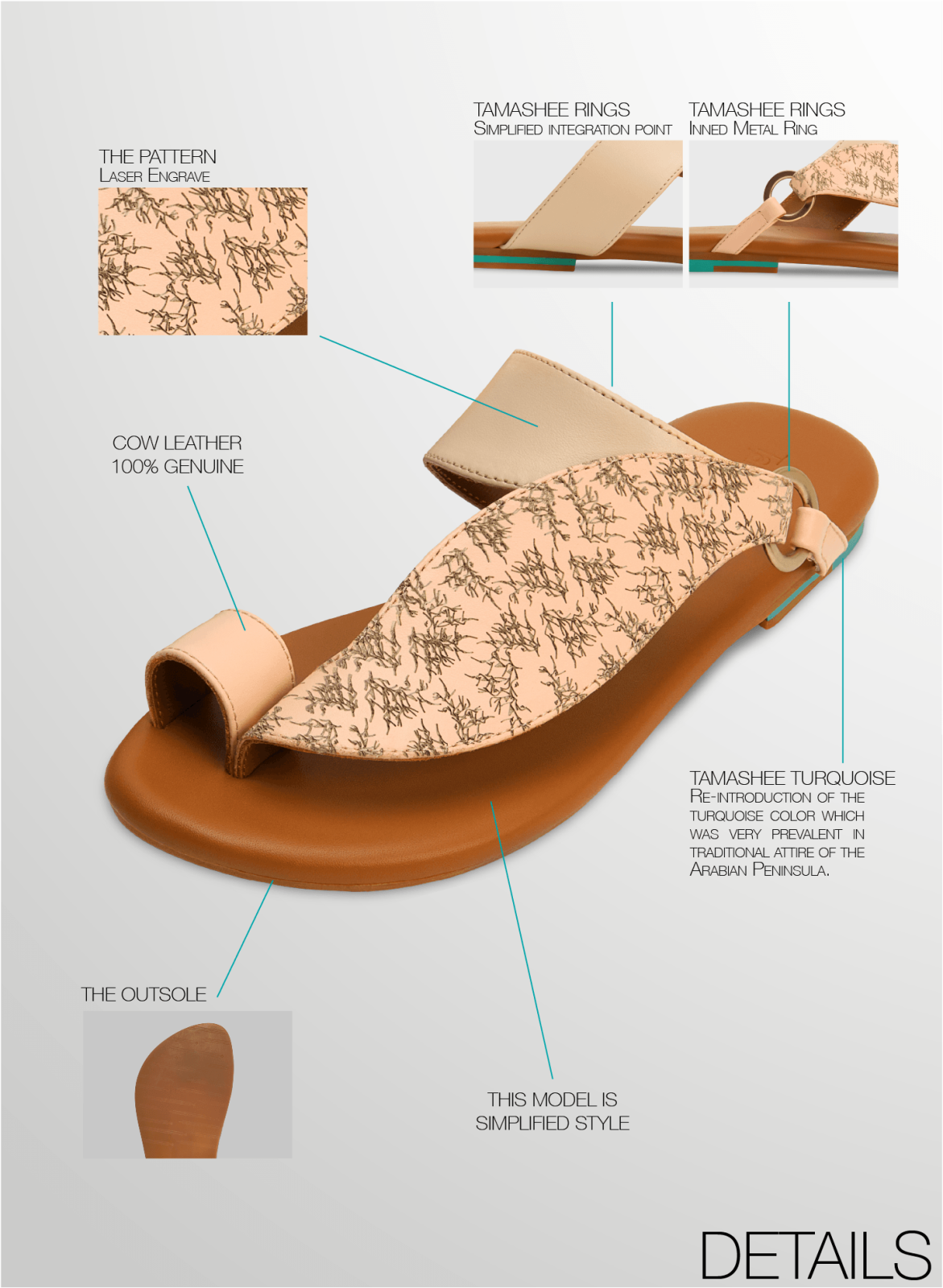 Ashjaar Sandals for women premium leather flat sandals by Tamashee|Story of classic leather flat sandals look|Detail images of women sandals|Ashjaar Sandals women sandals classic leather flat sandals look|Ashjaar Sandals Arabic sandals for women stylish f