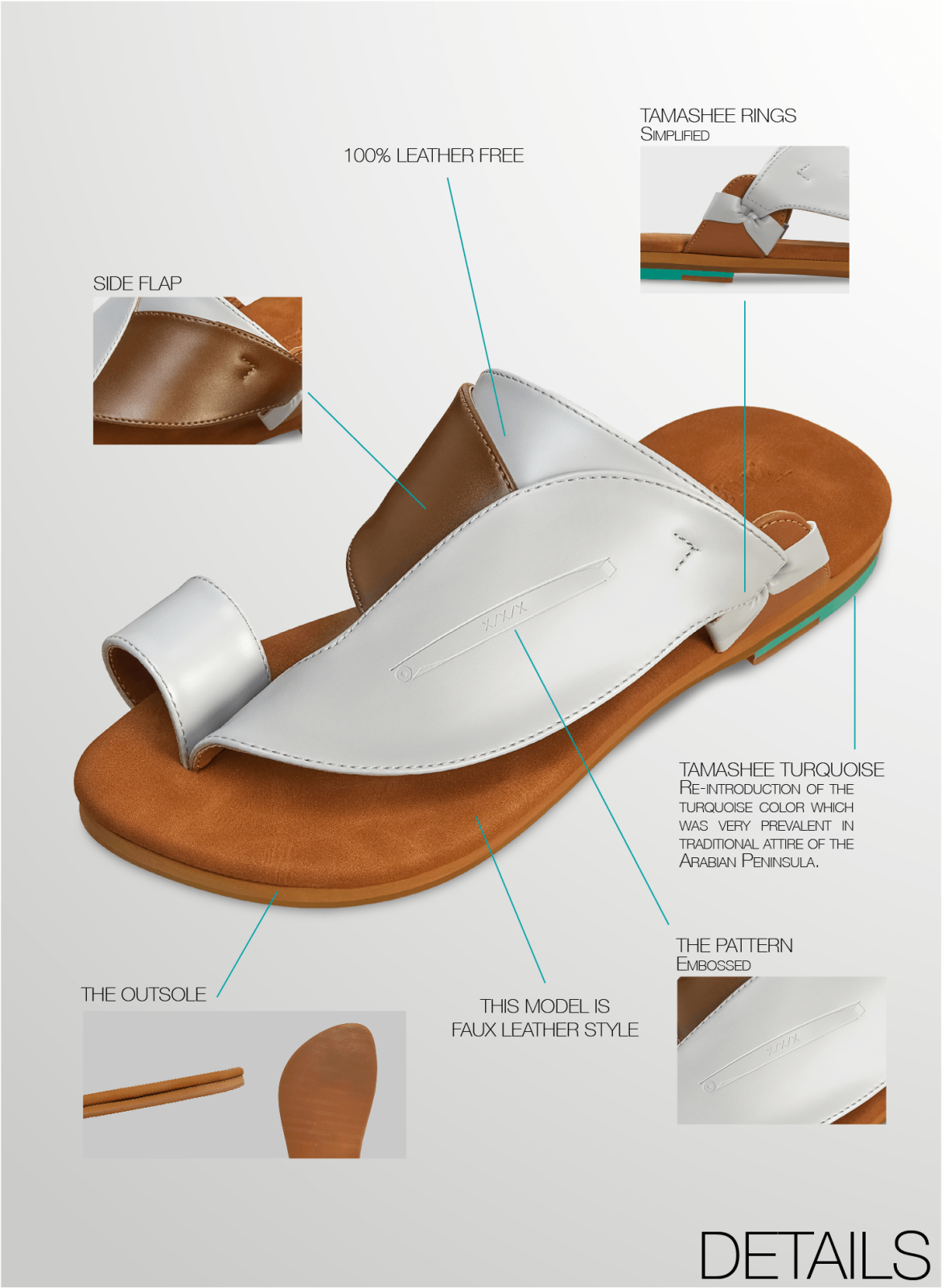 Malih comfortable Arabic sandals|Tamashee premium flat sandals|Arabic sandals everyday wear|Details images of Faux leather sandals Arabic style|صندل رجالي من تماشي بتصميم أنيق ومريح للارتداء اليومي الفاخر|Story of Malih high quality sandals