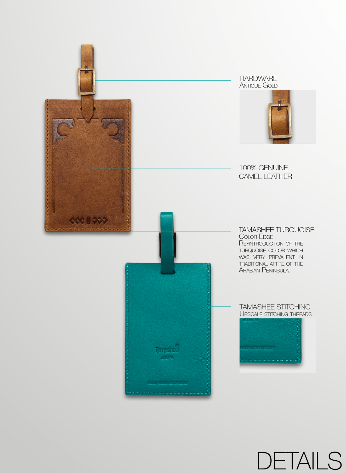 Tamashee leather Luggage Tag modern Arabic style|Tamashee Luggage Tag leather durable design|Tamashee Luggage Tag in Dubai trendy leather design|Tamashee luggage tag leather personalized style|Tamashee luggage tag stylish cow leather|Tamashee luggage tag 