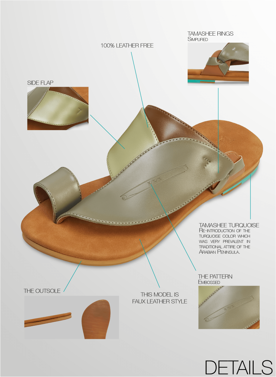 Leather sandals premium men|Jibaal Arabic style footwear|Details images of Arabic mens sandals comfort|Mens sandals UAE leather|Tamashee casual leather sandals|Story of