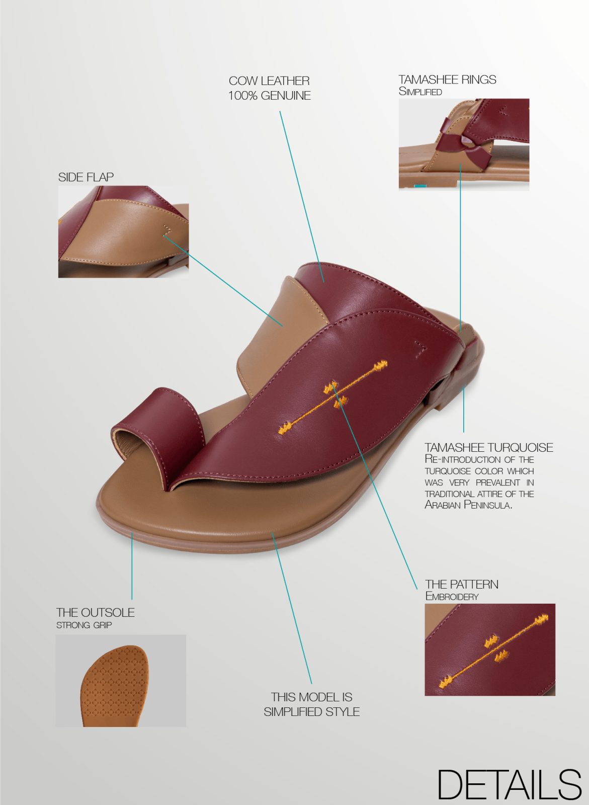 Tamashee flat sandals men|صندل رجالي مريح مناسب للمشي الطويل في الأجواء الحارة|Story of |Detail image of |Tamashee premium mens sandals|Leather sandals for men UAE