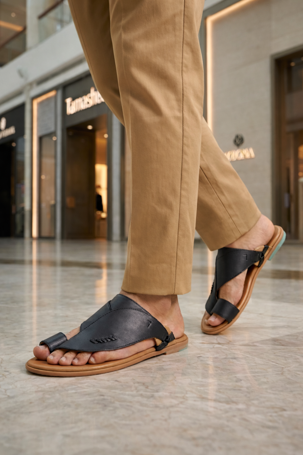 Men Wear Tamashee Black Arabic sandals