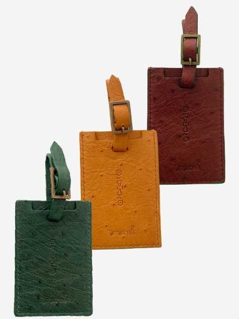 Tamashee Cow Leather Luggage Tag Luxury Bag Tag|ostrich leather 
Genuine
Classic 
Elegant 
Luxury 
High-end 
Lifestyle