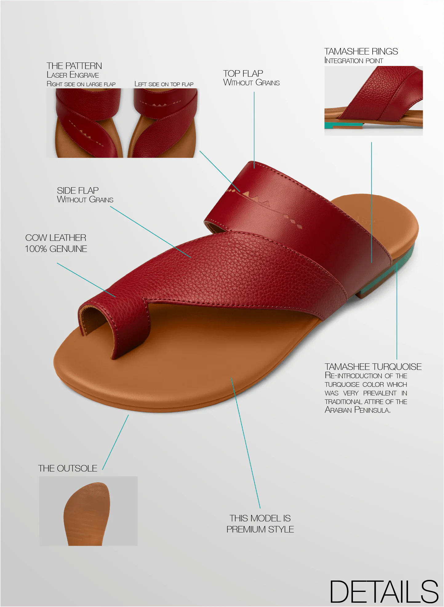 Detail Information of Qala'a Sandals casual women leather sandals