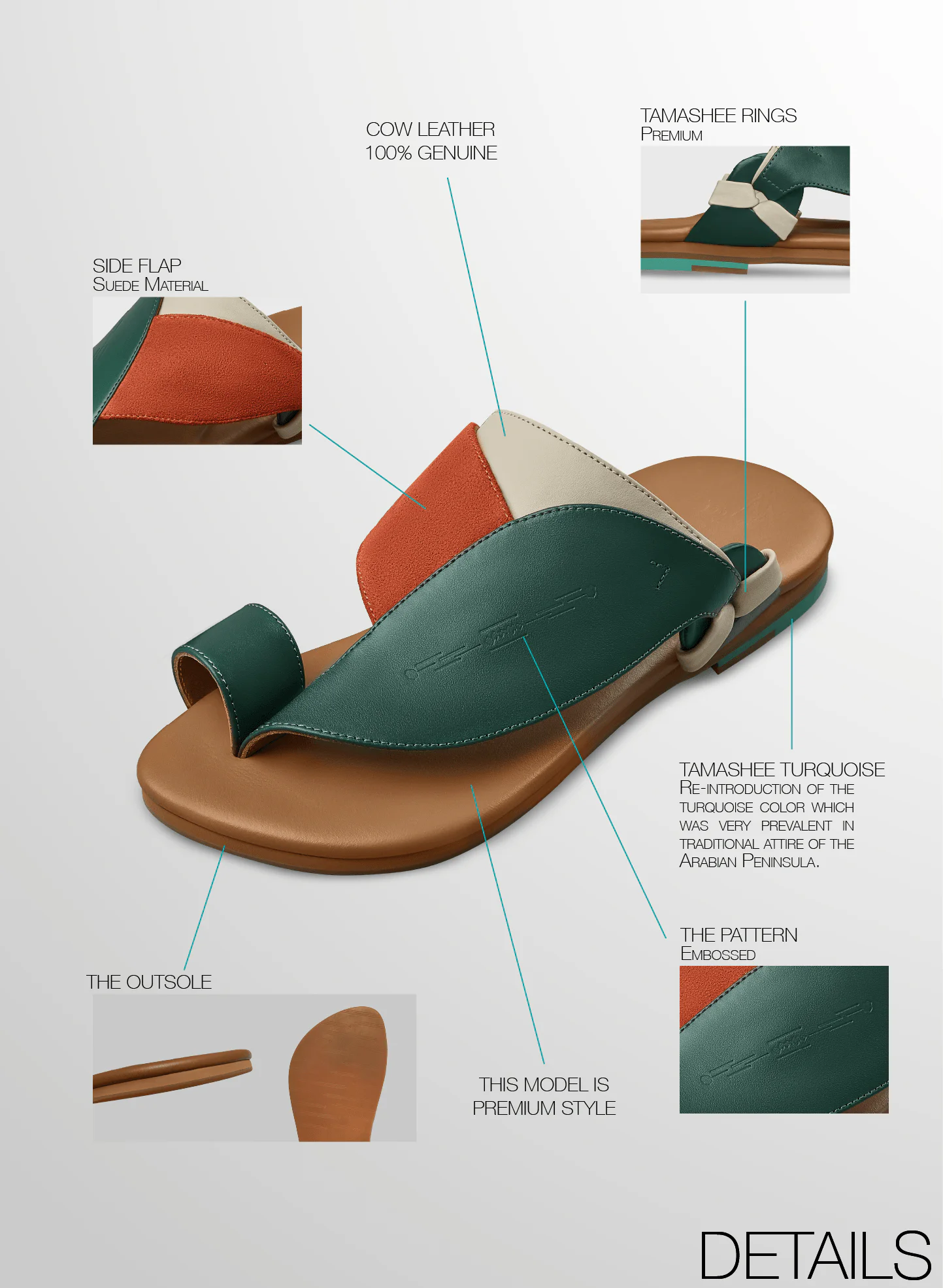 Details Images Zayton sandals for men