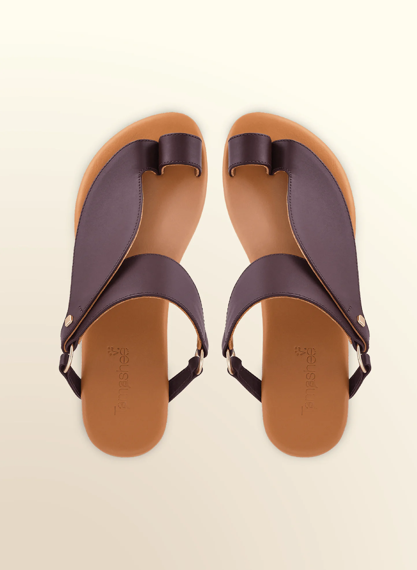 Tamashee Burgundy leather everyday sandals