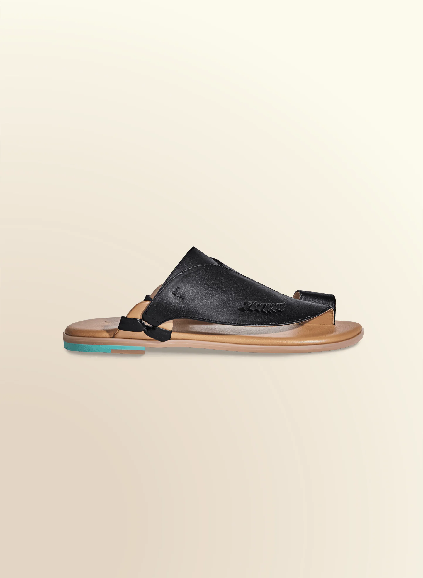 Black Arabic sandals style Men cow Leather