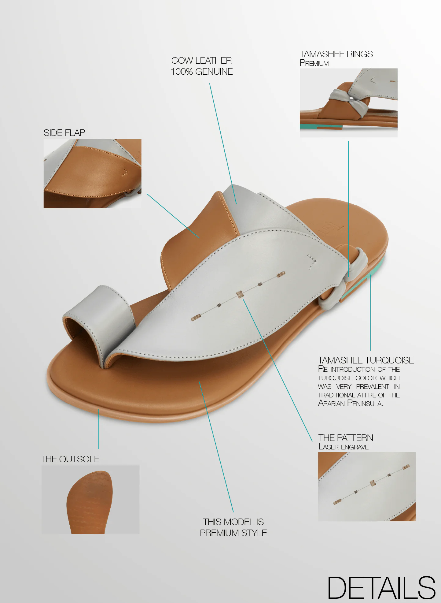 Details images of Minna durable sandals men