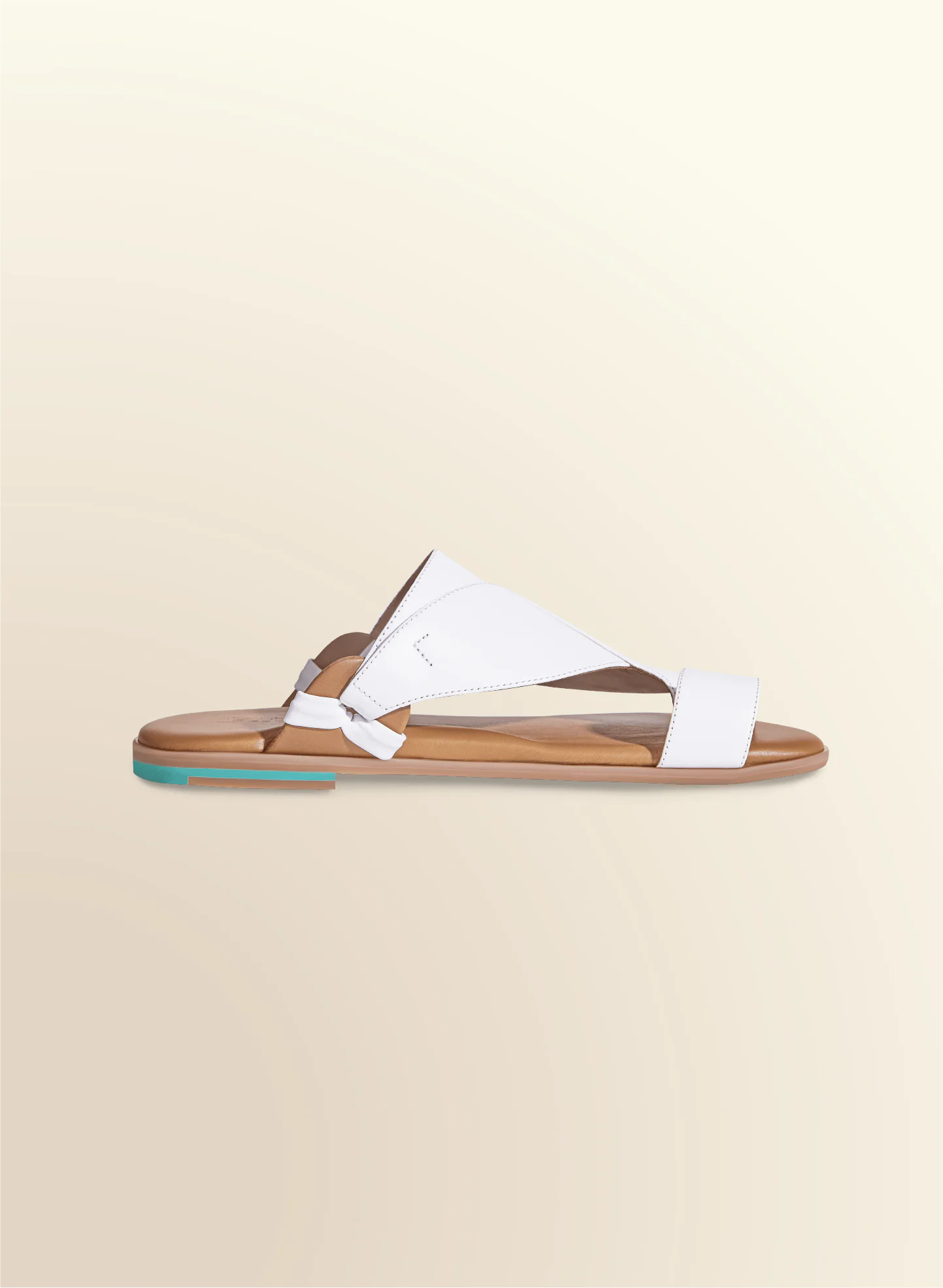 White flat sandals for men