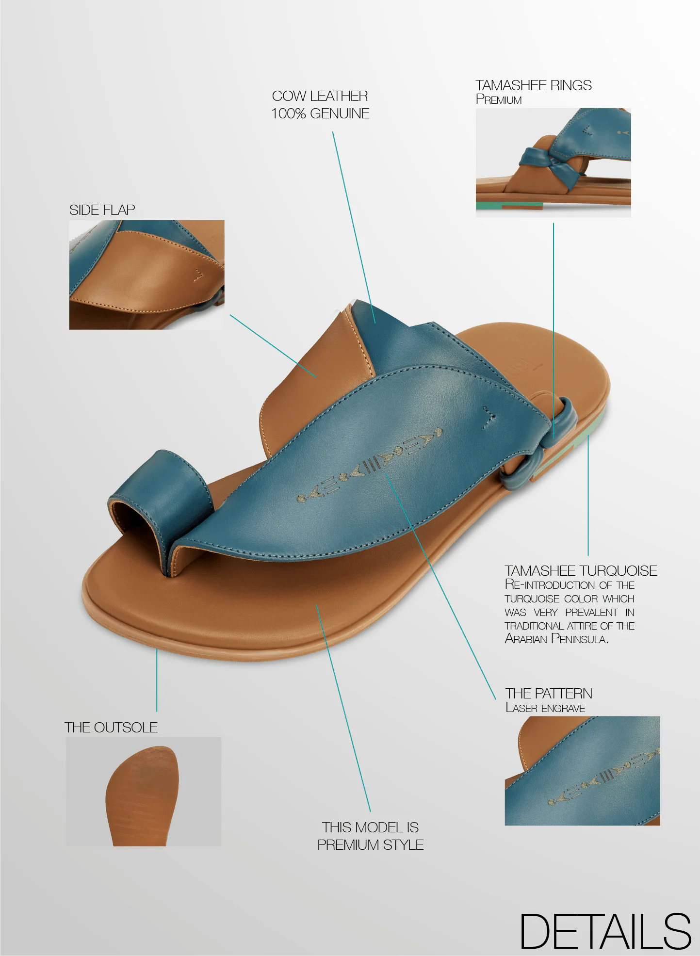 Details Images of Athaar elegant mens sandals