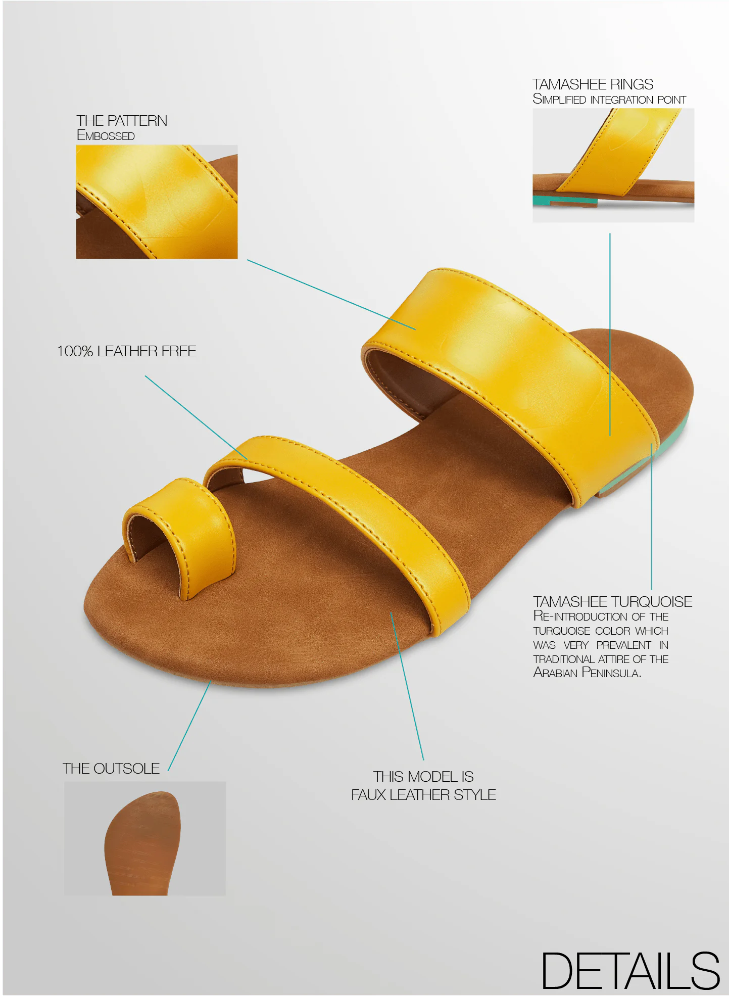 Detail images of Arabic sandals women modern flat sandals