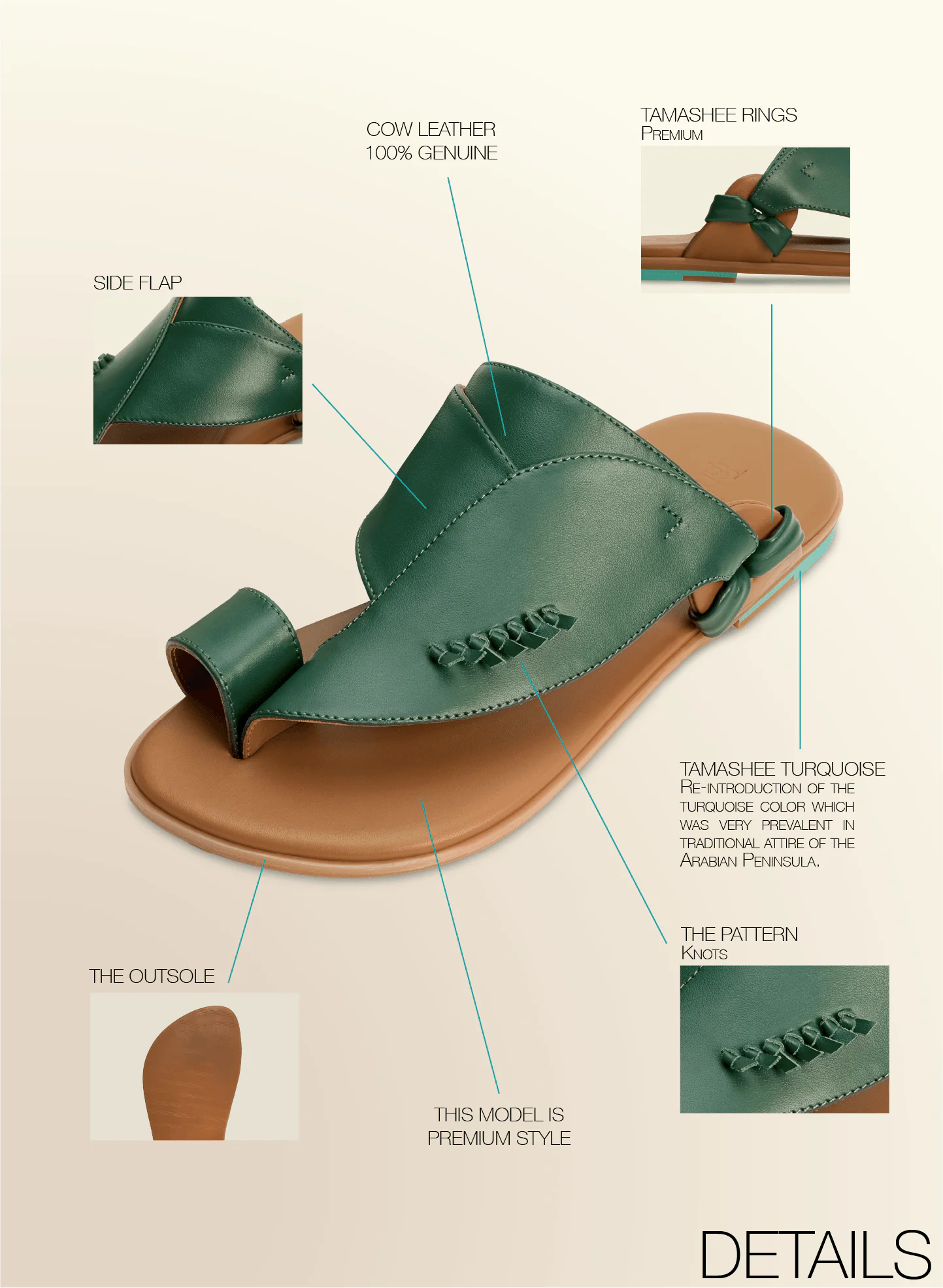 Detail image of Tamashee cow leather footwear