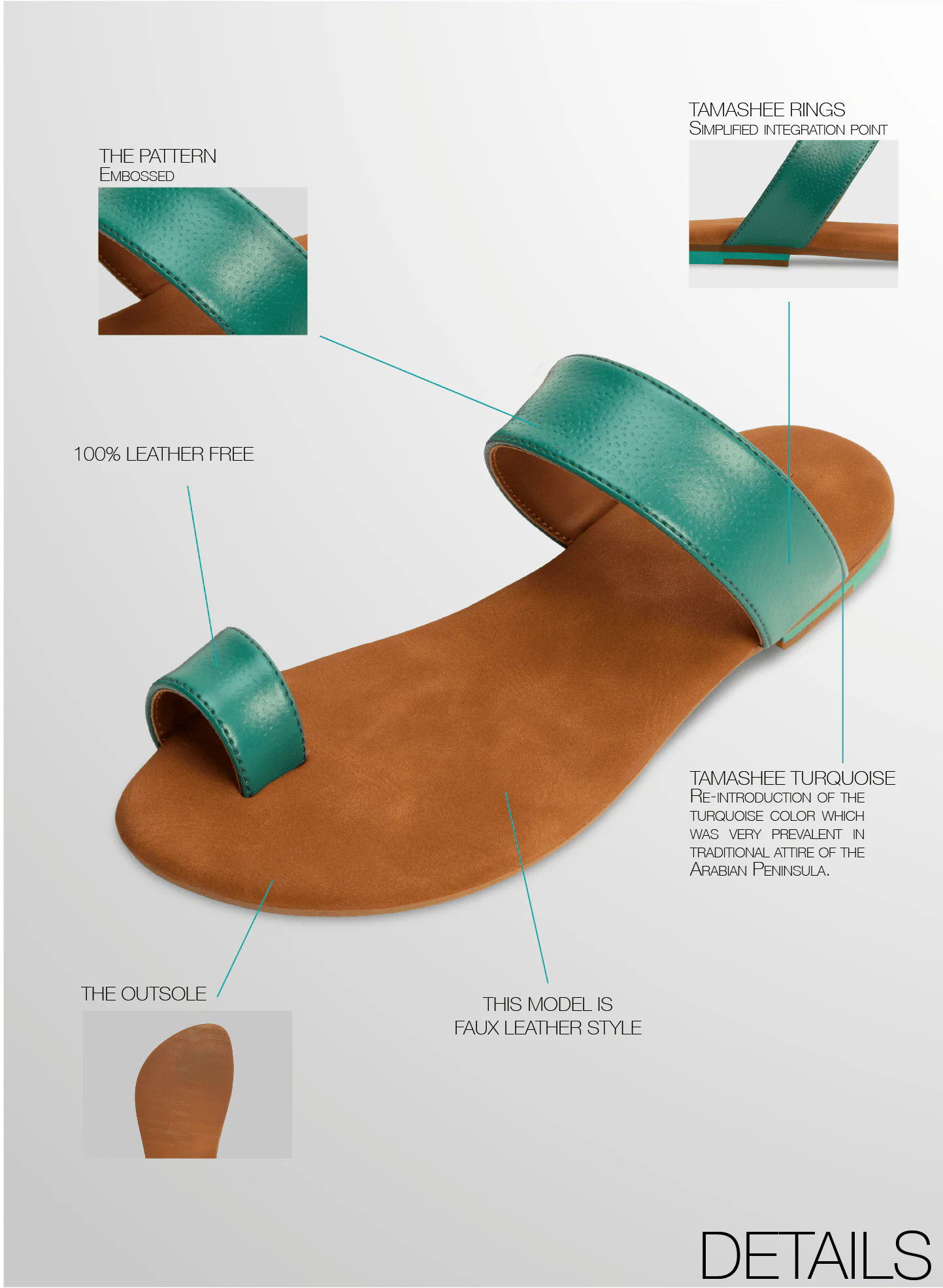 Detail images of sandals women elegant faux leather design