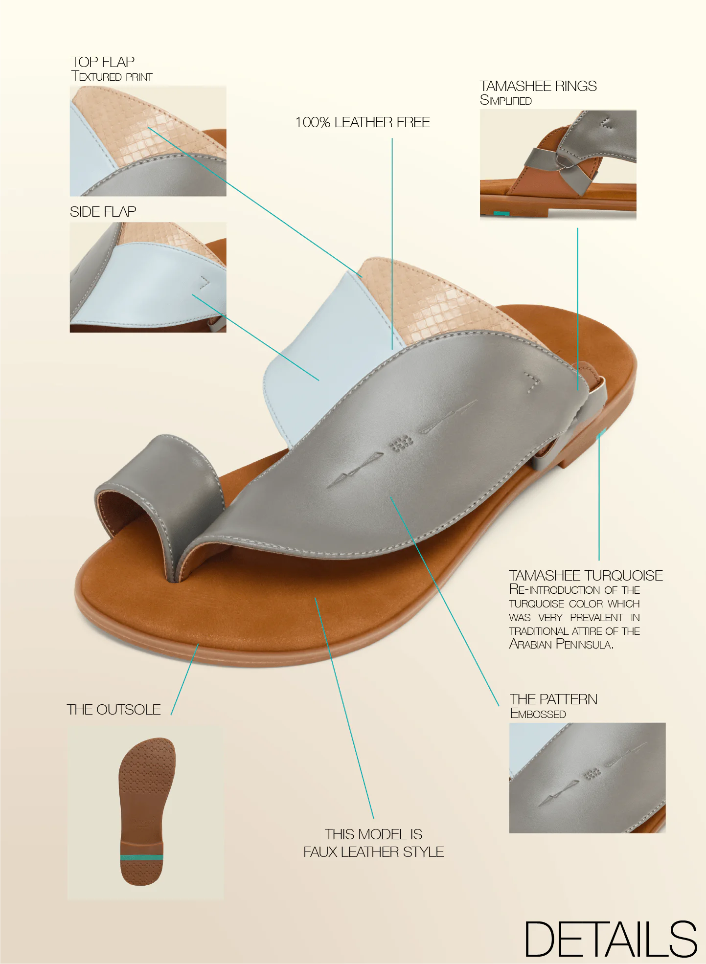 Detail Images Of sandals for men sandals made from cow leather