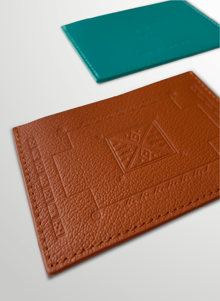 Cardholder Genuine Camel leather