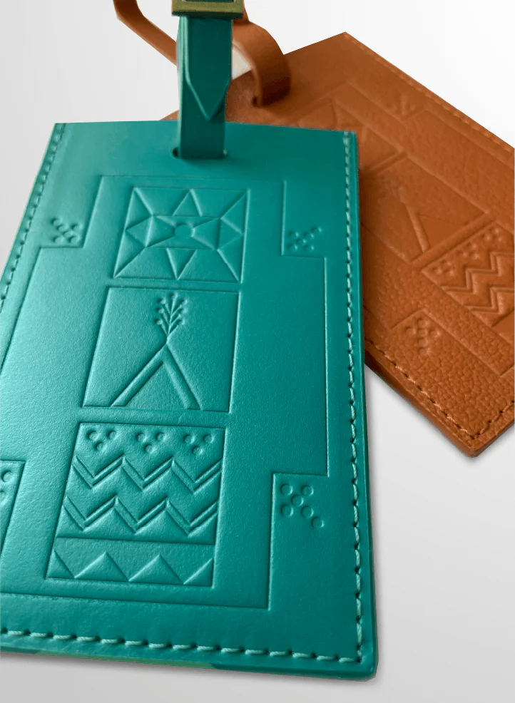 Tamashee cow leather luggage tag stylish design