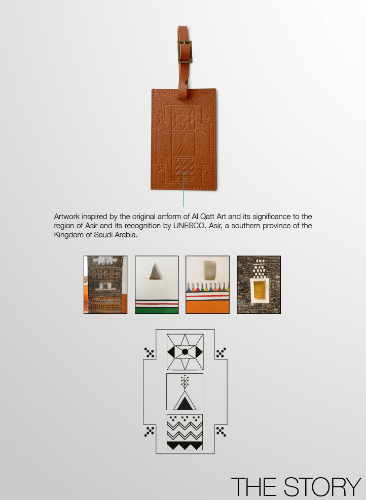 Tamashee Luggage Tag Genuine Camel leather