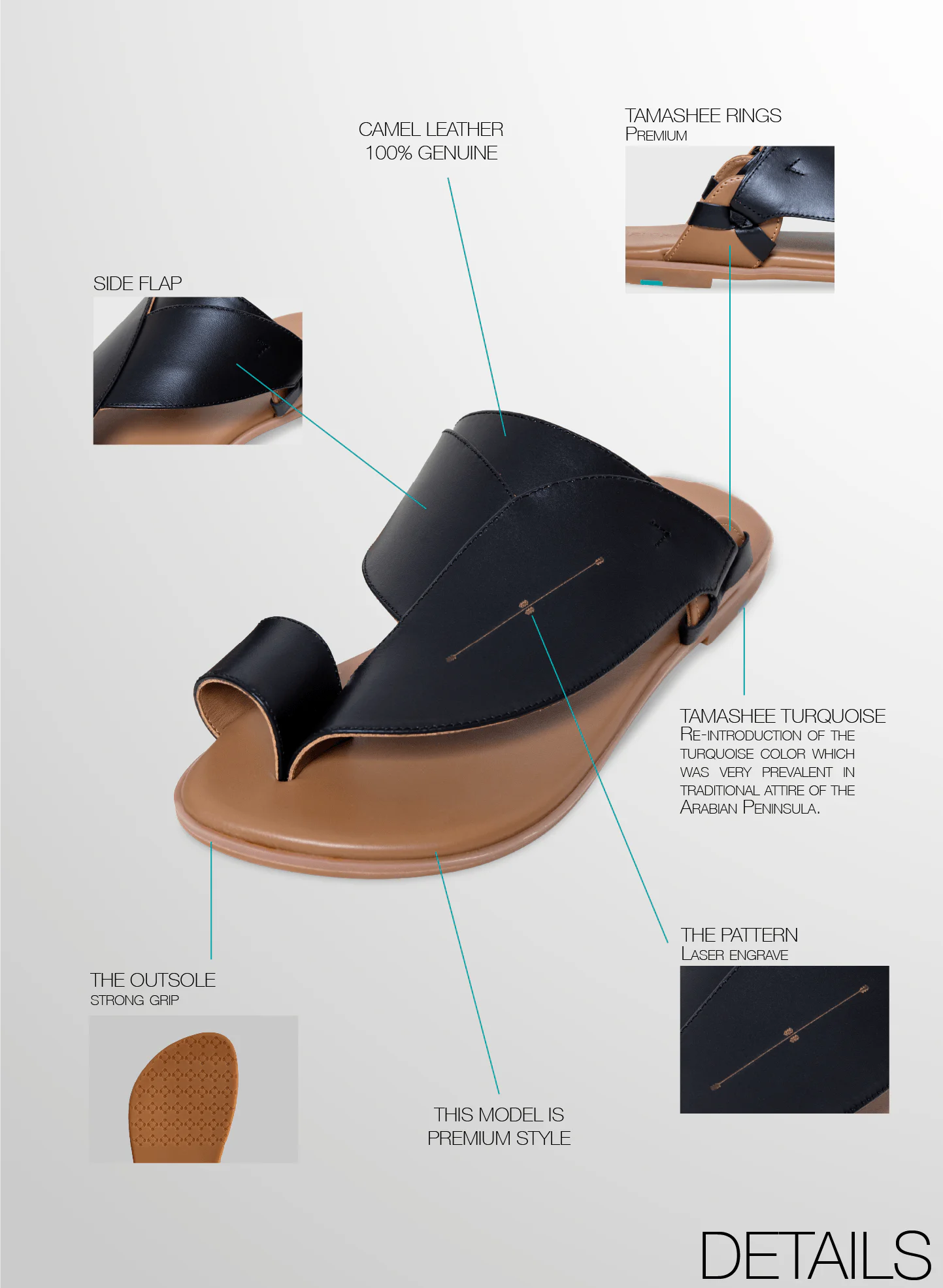 Detail image of Tamashee flat sandals leather