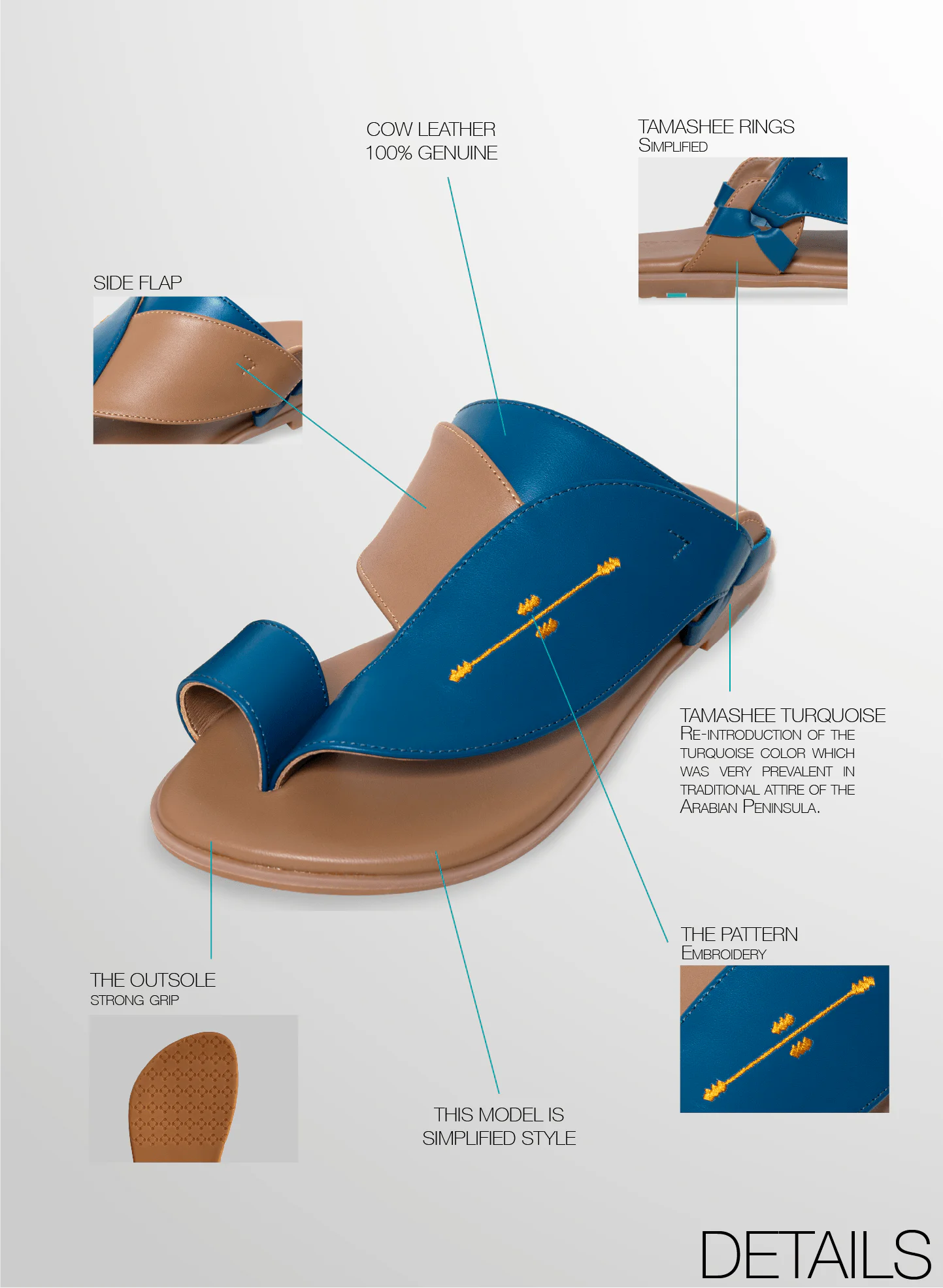 Detail Image Of Tamashee leather sandals men