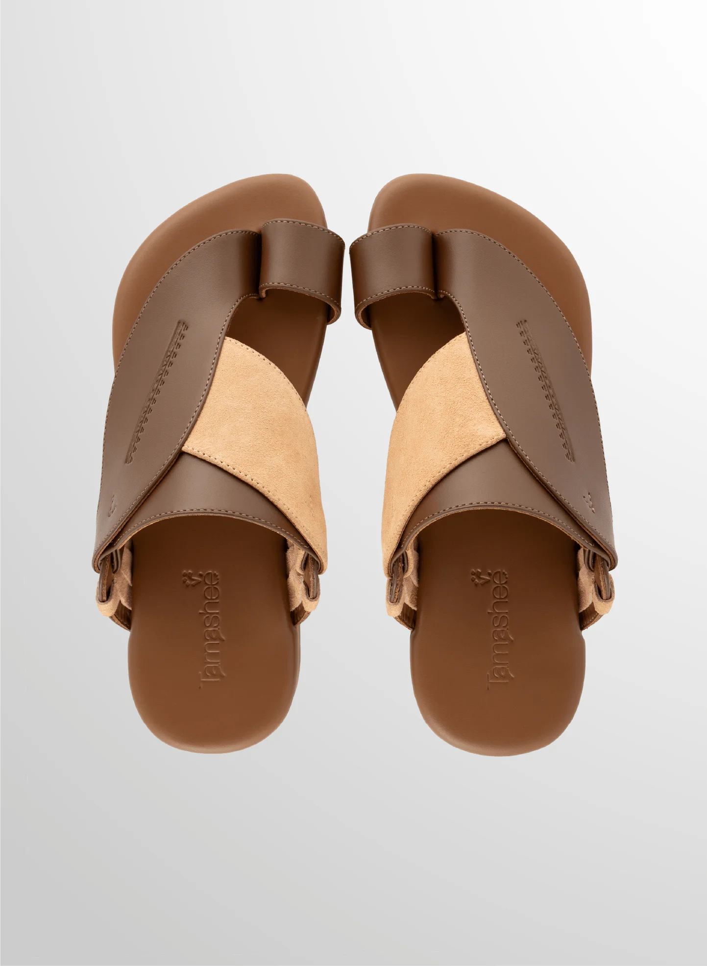 Front View of Gerab Leather sandals for men