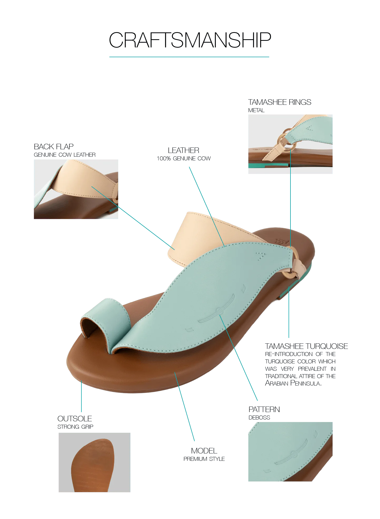 Detail Information of Ibzeem Cow Leather sandals for women