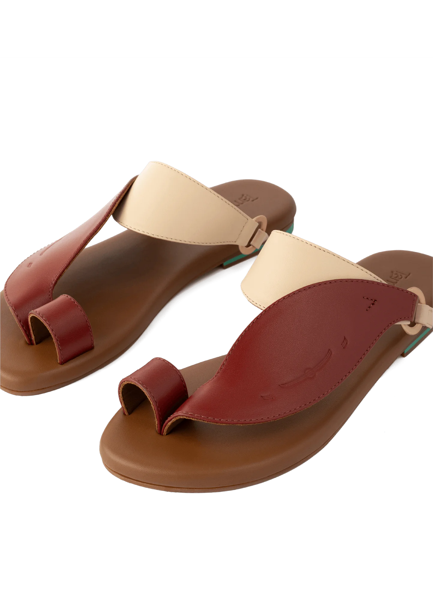 Traditional Burgundy Mahzam Tamashee Sandals for women