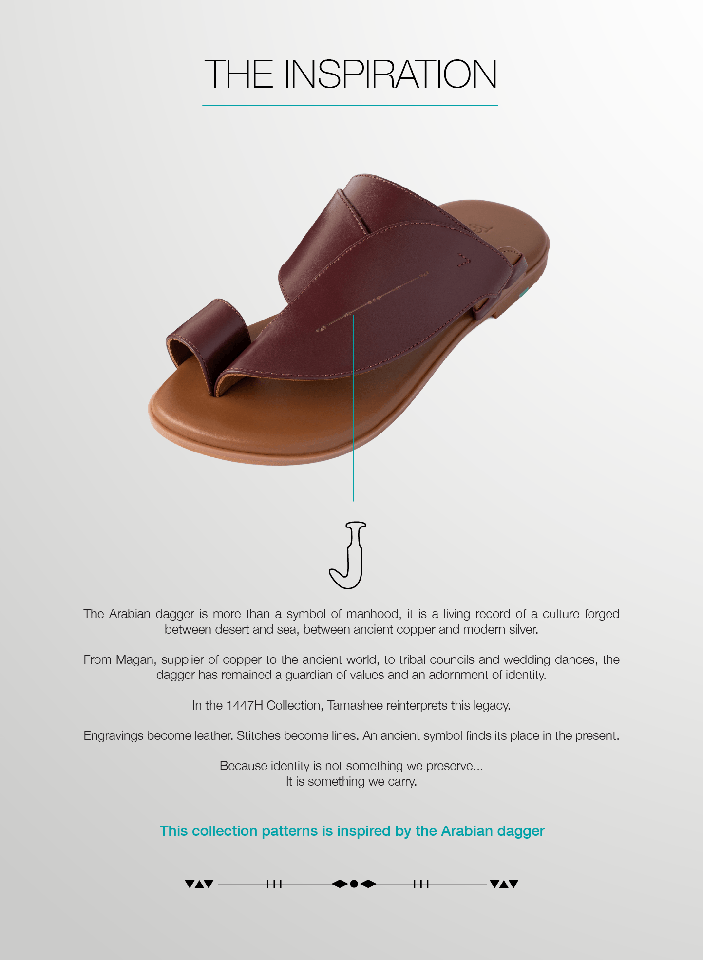 Inspiration of Nasl Arabic Cow Leather Sandals