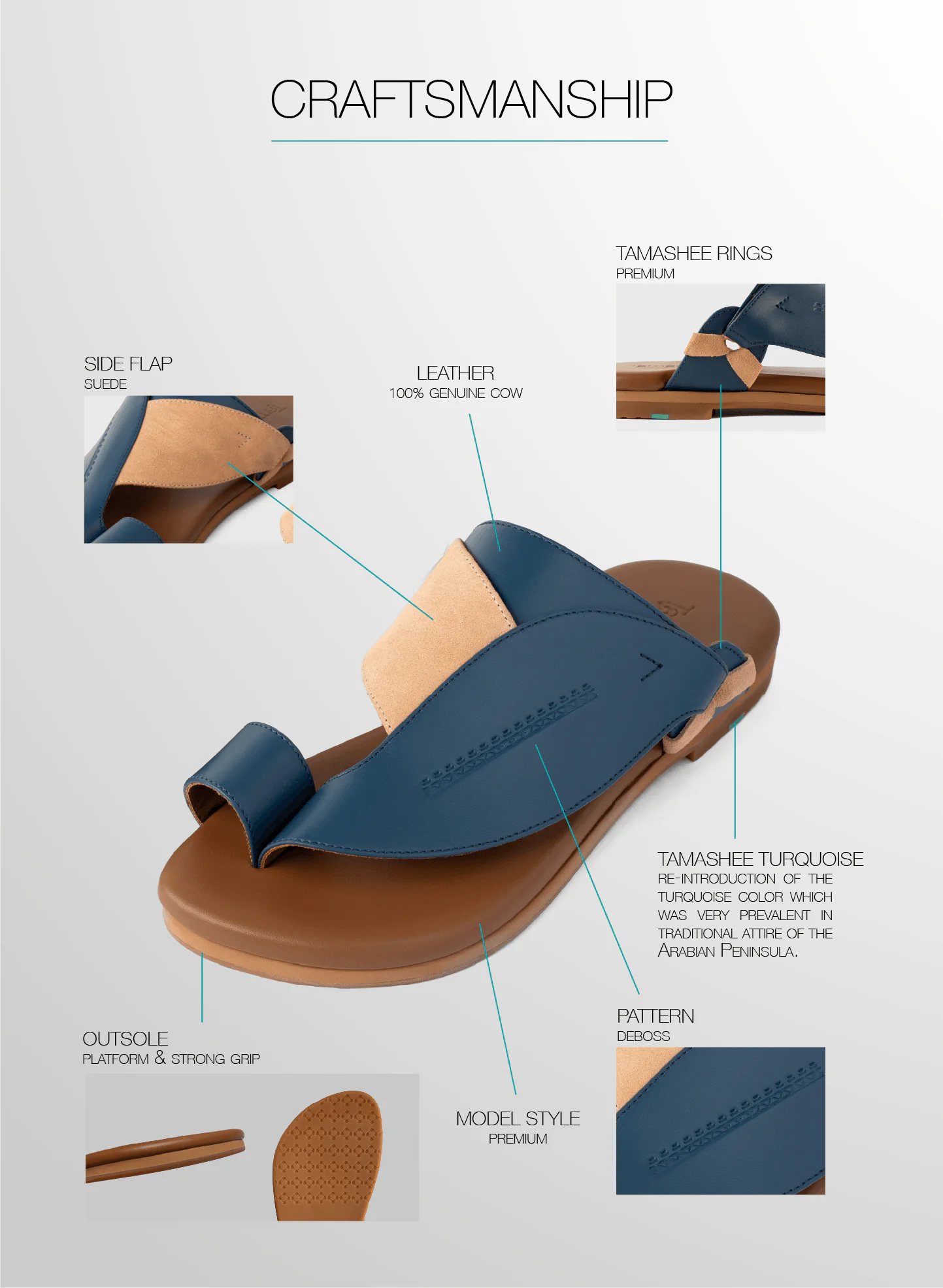 Detail Information about Qubaia Arabic Sandals